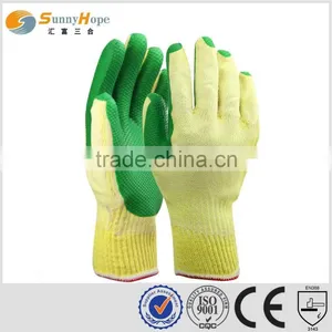 Sunnyhope Safety Industry for Work Green Latex Coated Gloves thumbnail-1