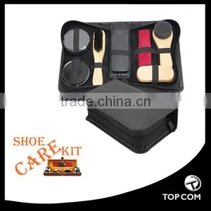 Black Shoe Polish PU Leather Travel Shoe Shine Kits thumbnail-1