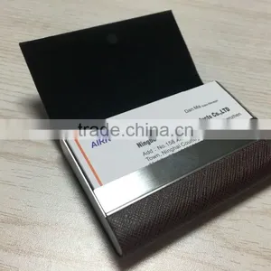 PU Leather&Metal Name Cards Holder Credit Cards Holder Stainless Steel Material Card Holder thumbnail-4