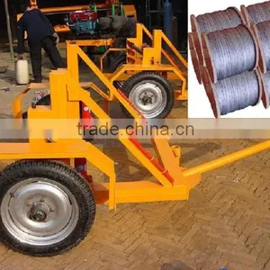 Supply Mini Optical Fiber Cable Reel Trailer Max 1.5T ,CHINA / Hydraulic Steel Wire Rope Drum Trailer thumbnail-2