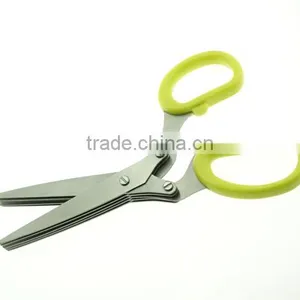 61046 New Design And High Quality Snipping Shearing Plastic Household Kitchen Stainless Steel 5 Blades Herb Scissors thumbnail-2