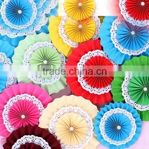 Colorful Wedding Party Decorations Paper Honeycomb Fan Wholesale thumbnail-2