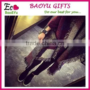 Winter Promotional Cheap Fashionable Acrylic Scarf Wholesale Scarf Shawl For Women thumbnail-1