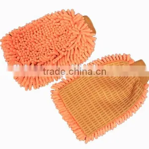 Double Size Noodle and Mesh Microfiber Car Wash Clean Glove thumbnail-1