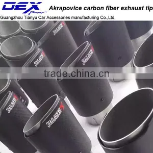 New Style High Quality Akrapovic Carbon Fiber Exhaust Tip Carbon Fiber Muffler Pipe thumbnail-3