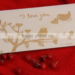 Fancy Decorative Laser Engraved Wooden Birthday Card thumbnail-1