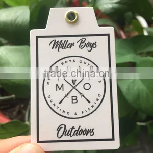 2017 Custom Design Fancy Shape Paper Hang Tags With Gold Eyelet thumbnail-3