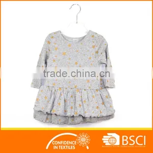 Shiny Baby Girl Tutu Dress Gold Foild Stars Printing thumbnail-1