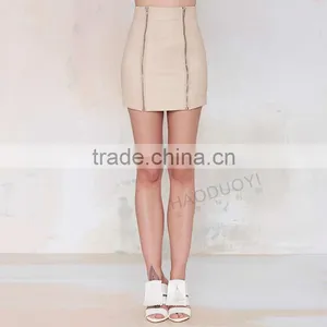 MGOO 2016 Fashion Design Custom Slinky Skirt For Women Work Office High Waist Zip Up Skirts 15144A552 thumbnail-5