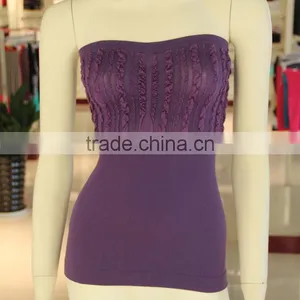 Lady Seamless Strapless Sexy Tube Tank Top Manufacturer thumbnail-1