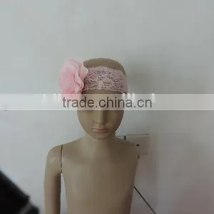 Baby Lace Tulle Headband Cotton Flower Elastic Craft Floral Kids Hairband 2016 Wholesale thumbnail-4
