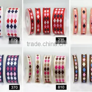 Hi-ana Ribbon 193 Lattice Printed Ribbon Princess Grosgrain Ribbon Printed Grosgrain Ribbon thumbnail-3