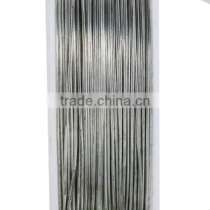 Copper Beading Wire Thread Cord Round Silver Tone 0.5mm Dia. , 2 Rolls thumbnail-2