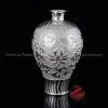 Silver Ornament - Middle-sized Vase With Flowers and Vines thumbnail-3