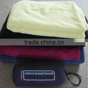 Solid Color Cheap Towel Microfiber Sports Towel With Bag thumbnail-1