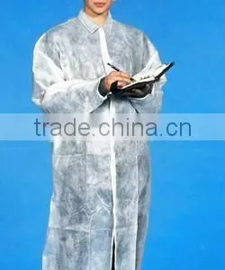 High Quality Disposable Blue/white Polypropylene Lab Coat thumbnail-1