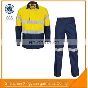 Hot Sale 100%Cotton Electrical Safety Work Suit With Reflective Strip thumbnail-2
