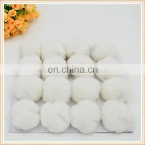 2016 New Fashion Colorful Cheap Real Fur Ball Rabbit Pom Pom thumbnail-3