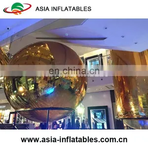 Newest Inflatable Golden Mirror Ball for Indoor and Outdoor Decoration,inflatable Gold Mirror Ball thumbnail-1