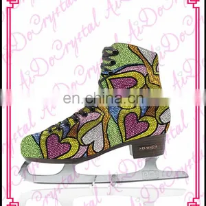Aidocrystal Exclusive Design Crystal Covered Ice Dancing Shoes,ice Skating Shoes thumbnail-4