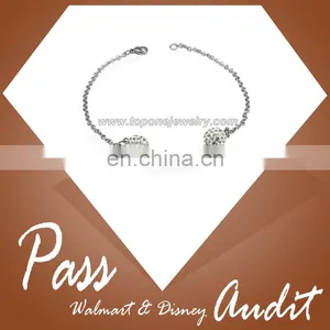 Cheap Wholesale Stainless Steel Infinity Women's Wedding Bracelets With Shambhala Balls Jewelry Gifts thumbnail-1
