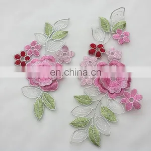 Customized Beautiful Design Organza Embroidery Applique for Dress thumbnail-1