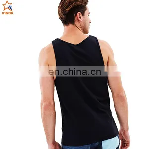 Summer Burnout Drop Armhole 95% Cotton 5% Plain Spandex Stringer Mens Blank Custom Tank Top Men Gym thumbnail-3