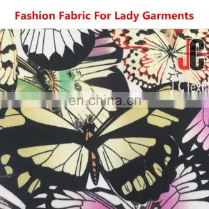 100 POLYESTER SILK SATEN STARMP PRINTING CHIFFON Women Fabric thumbnail-4