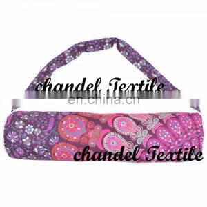 Mandala-Cotton-Yoga-Mat-Bag-with-Shoulder-Strap YOGA MAT BAG ~ Indian Handmade Created ~ Mandala Yoga Bag Hippie Bag Purse thumbnail-2