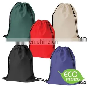 Cheap Colorful Canvas Drawstring Bag thumbnail-1