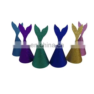Glitter Mermaid Tail Birthday Hat Party Favor For Kids Adults thumbnail-1