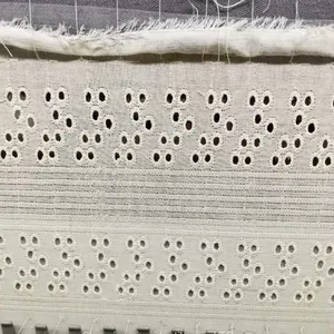 Chemic Lace Embroidered 100% Cotton Fabrics for Quilting Denim Fabric thumbnail-1