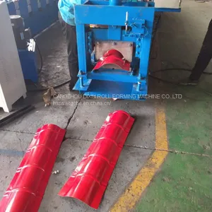 Color Steel Ridge Tile Panel Sheet Roll Forming Machine thumbnail-2