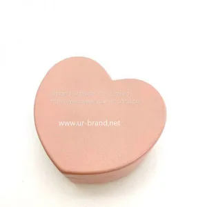 Wholesale Pink Lychee Pattern PU Leather Heart-shaped Mini Wedding Ring Packaging Gift Box thumbnail-3