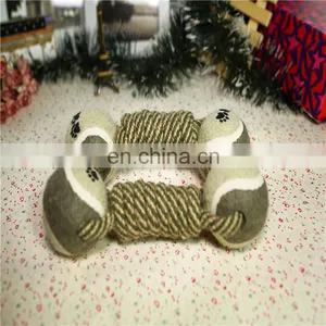 Durable Handmade Knitted Dumbbell Large Pet Toys Dog thumbnail-6