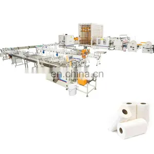 PLC Control and Touch Screen Operation System Computerized Toilet Roll Paper Production Line thumbnail-1