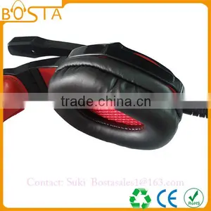 USB Comfortable China Wholesale LED Gaming Headsets With Stick Mic and 3.5mm Jack thumbnail-5