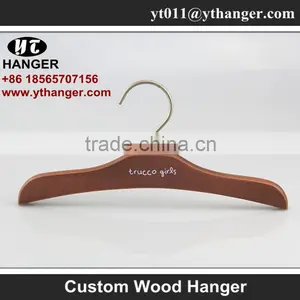 IMY-172 Brown Custom Baby Wood Hangers With Logo thumbnail-1