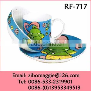 Wholesale Professional Porcelain Tableware for Children 3pcs Breakfast Set thumbnail-6