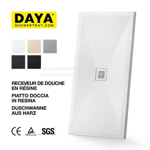 DAYA Anti Skin Solid Surface Receveur de Douche en Résine Pierre Artificiel Bac de Douche thumbnail-1