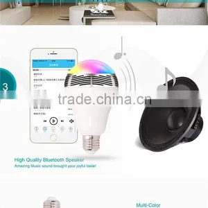 Perfect Combination Bluetooth 4.0+EDR Bluetooth LED Bulb Color-changing Plus Bluetooth Speaker Music-playing Via Smartphone APP thumbnail-1