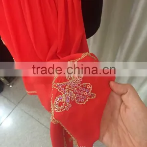 Beaded Chiffon Fabric Breatheable Sleeveless Spaghetti Strap Jumpsuit thumbnail-3