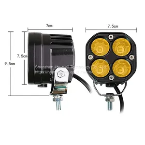 Others Car Work Light Accessories 4x4 Off Road Spot Light Pod 40W Amber LED Cubes 3 Inch Yellow Fog Lights For Truck UTV ATV thumbnail-3