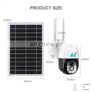 360 Wireless Surveillance PTZ IP Camera Solar Powered CCTV Security Cameras 4G Outdoor Solar Power Wifi Battery Camera V380 thumbnail-4