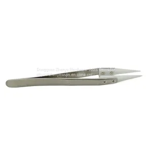 Ceramic Interchangeable Tweezers High Temperature and Anti-static Stainless Steel Flying Wire Tweezers High Precision Elbow thumbnail-2