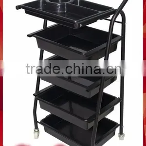 Beiqi 2016 Beauty Salon Beauty Manicure Pedicure Tools Salon Plastic Trolley Carts With 4 Trays for Sale thumbnail-1