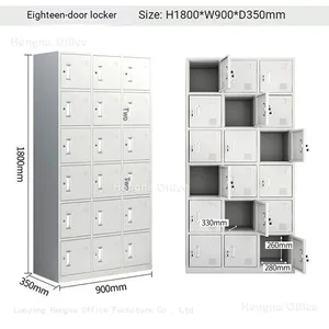Gym Fitness Trainer Storage Cabinet | HN-L01 Ventilated Metal Locker | With Individual Locks and Hanging Rod thumbnail-2