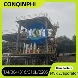 Double-Effect Falling Film Evaporators With CIP Cleaning System and PLC Control for 200L/H Output thumbnail-5