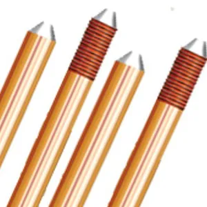 Standard Diameter Solid Copper High Conductivity Copper Ground Rod Power Grid Earthing System thumbnail-2