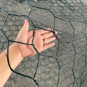 Galvanized Hexagonal Wire Mesh - PVC Coated Gabion Net for Garden Fencing, Animal Cages & Stone Retaining thumbnail-3